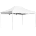 White Folding Party Tent Aluminum Frame Canopy 14.1ft x 9.5ft x 9.8ft O194898