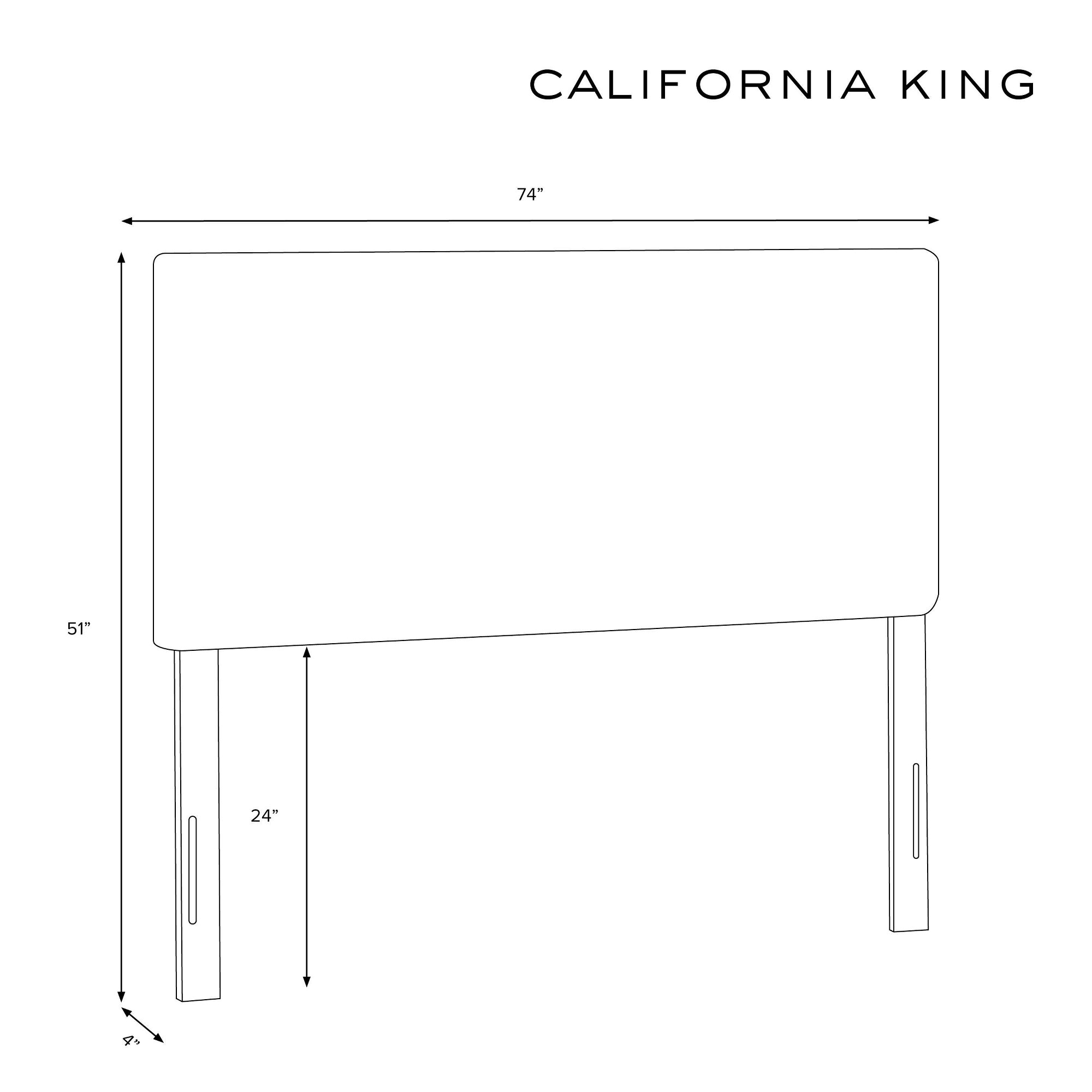 California King Headboard Feather Gray Linen L333