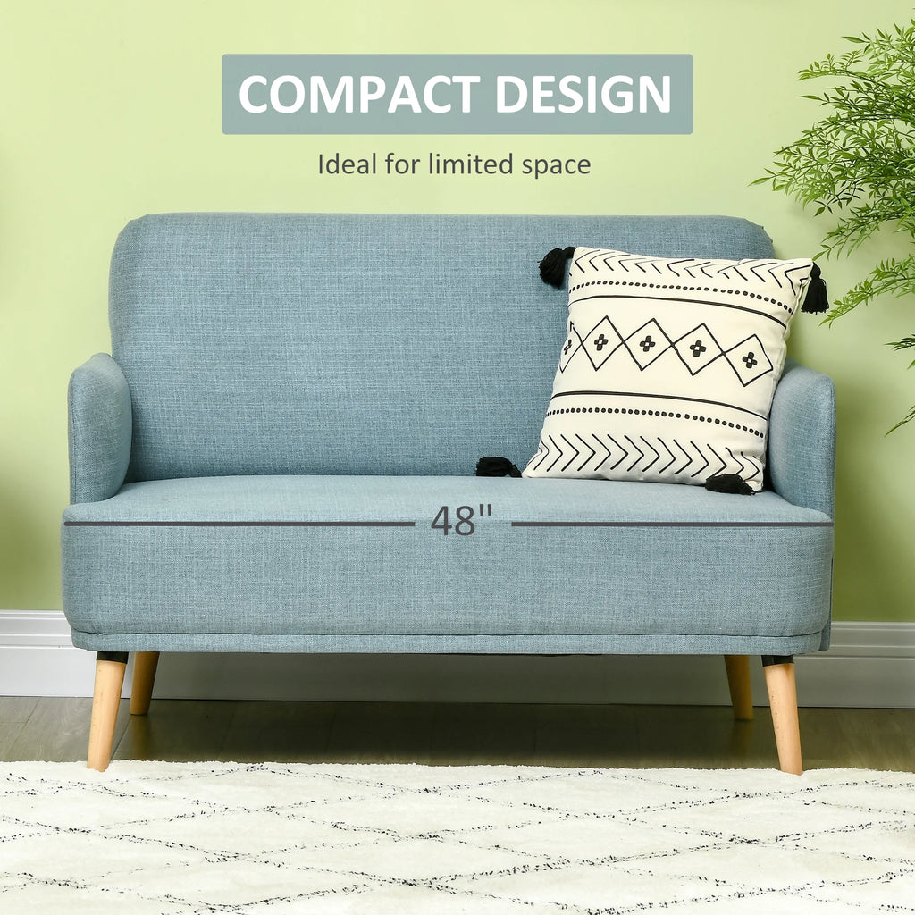 Blue Upholstered Loveseat Sofa U339160