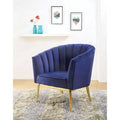 Blue Velvet Tufted Velvet Armchair J79443