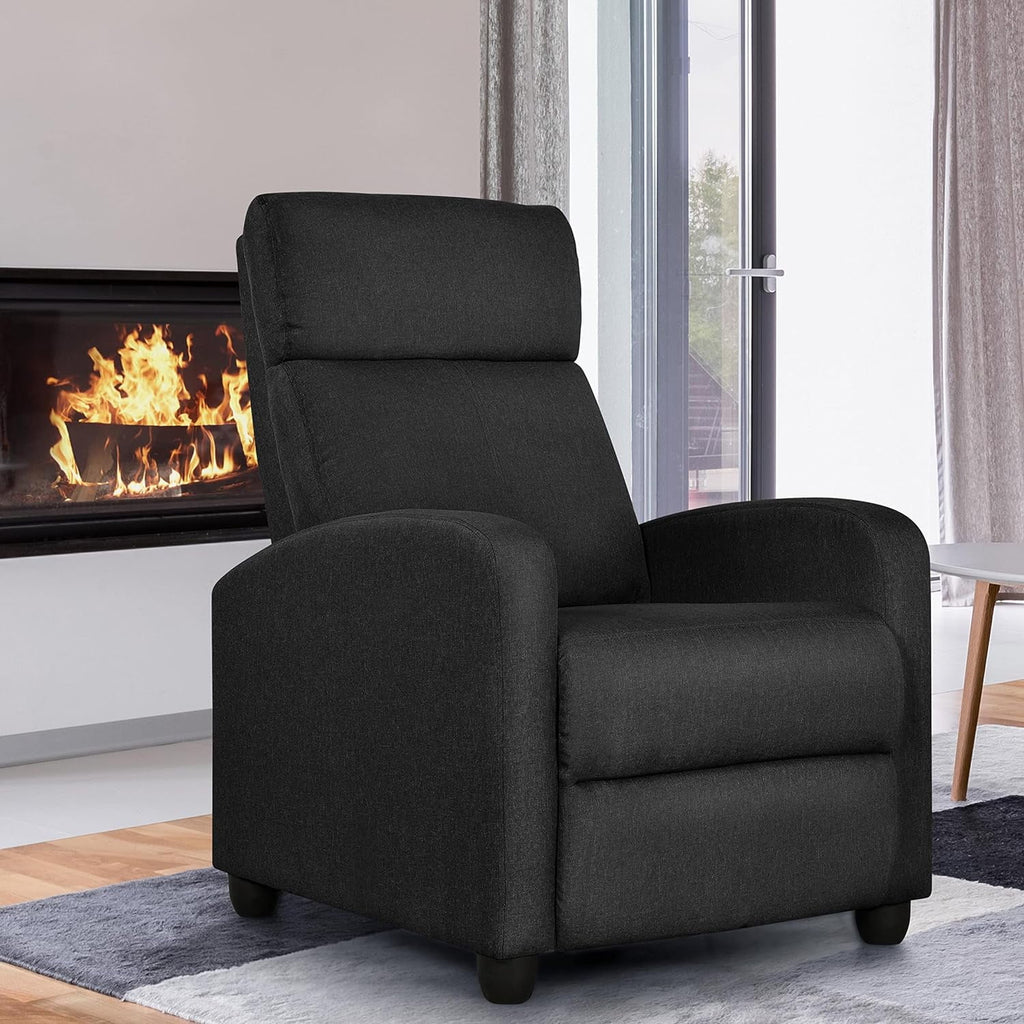 2-Seat Fabric Pushback Recliner Chair with Thick Seat Cushion V924