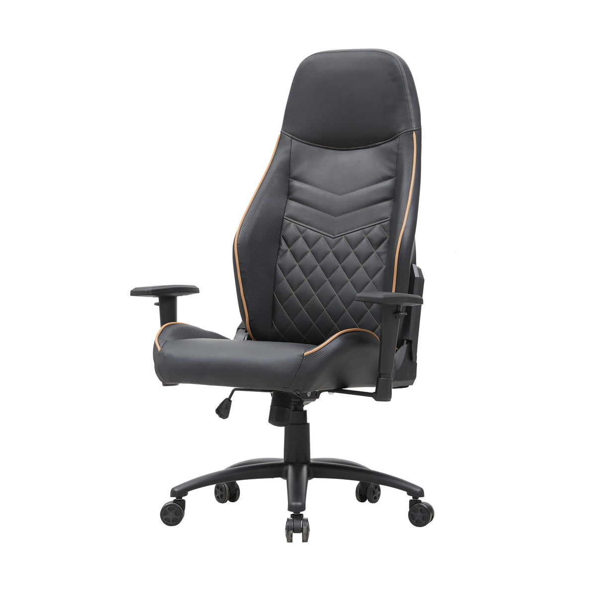 Black Vegan Leather Reclining Gaming Chair U4927