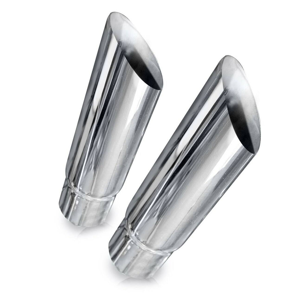 Slash Cut Exhaust Tips 2.5in ID Inlet I31001
