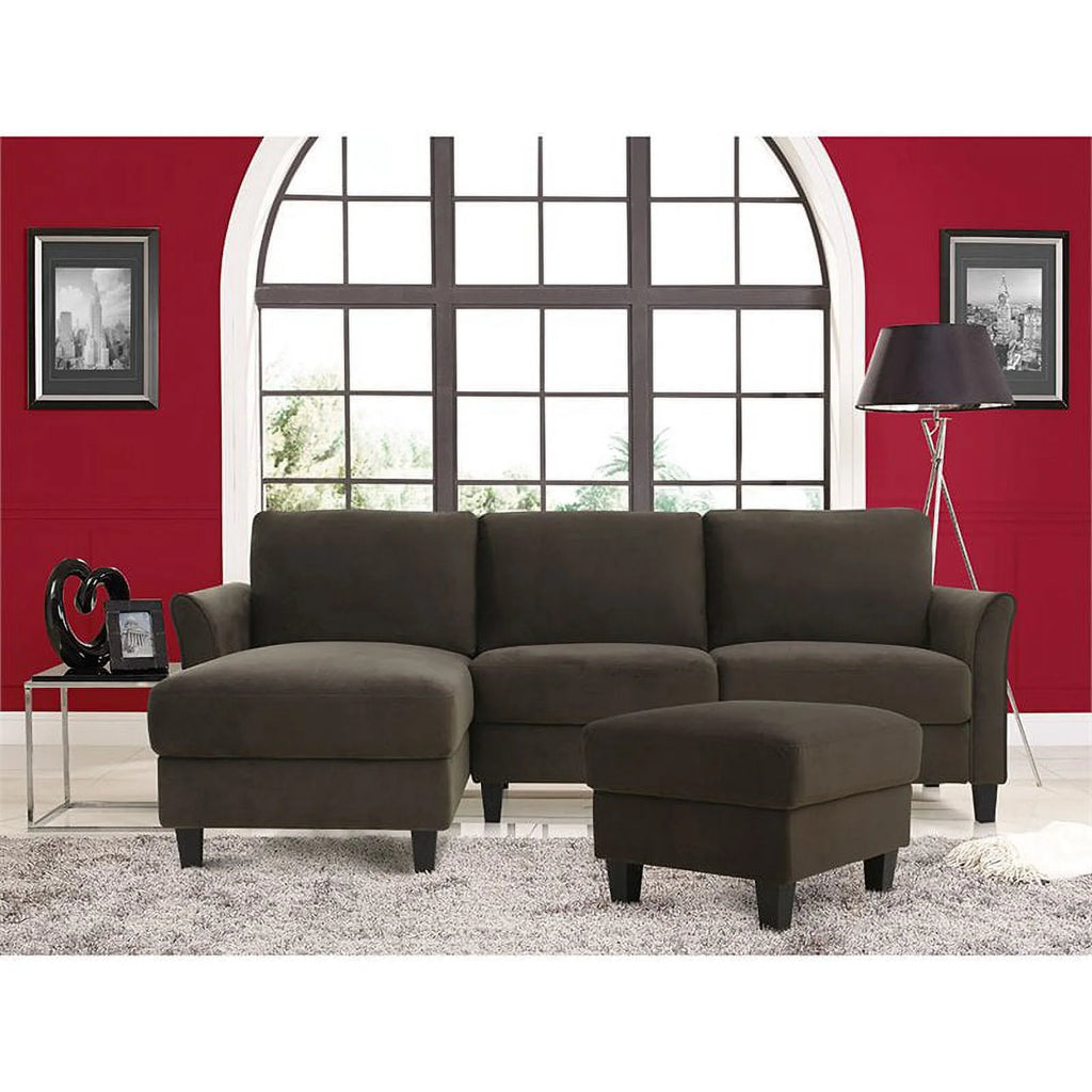 Brown Microfiber Ottoman O935