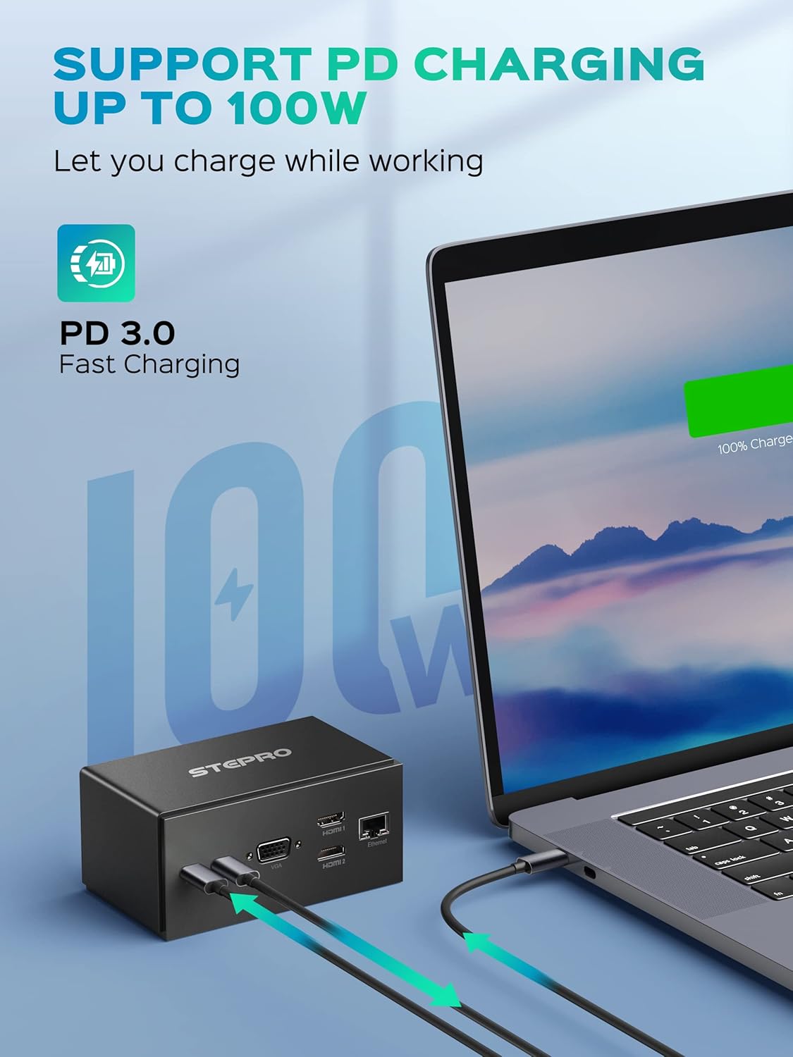 14 in 1 USB C Docking Station Quadruple Monitor Thunderbolt Dock P358242