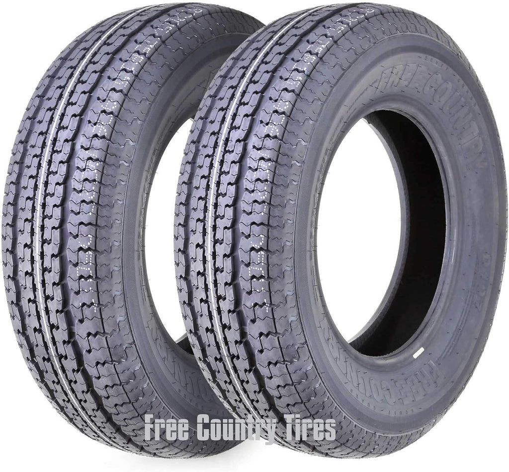 Set 2 Trailer Tires ST225/75R15 10PR Load Range E Radial D726058