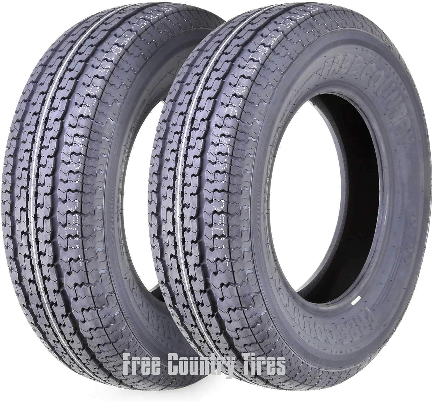 Set 2 Trailer Tires ST225/75R15 10PR Load Range E Radial D726058