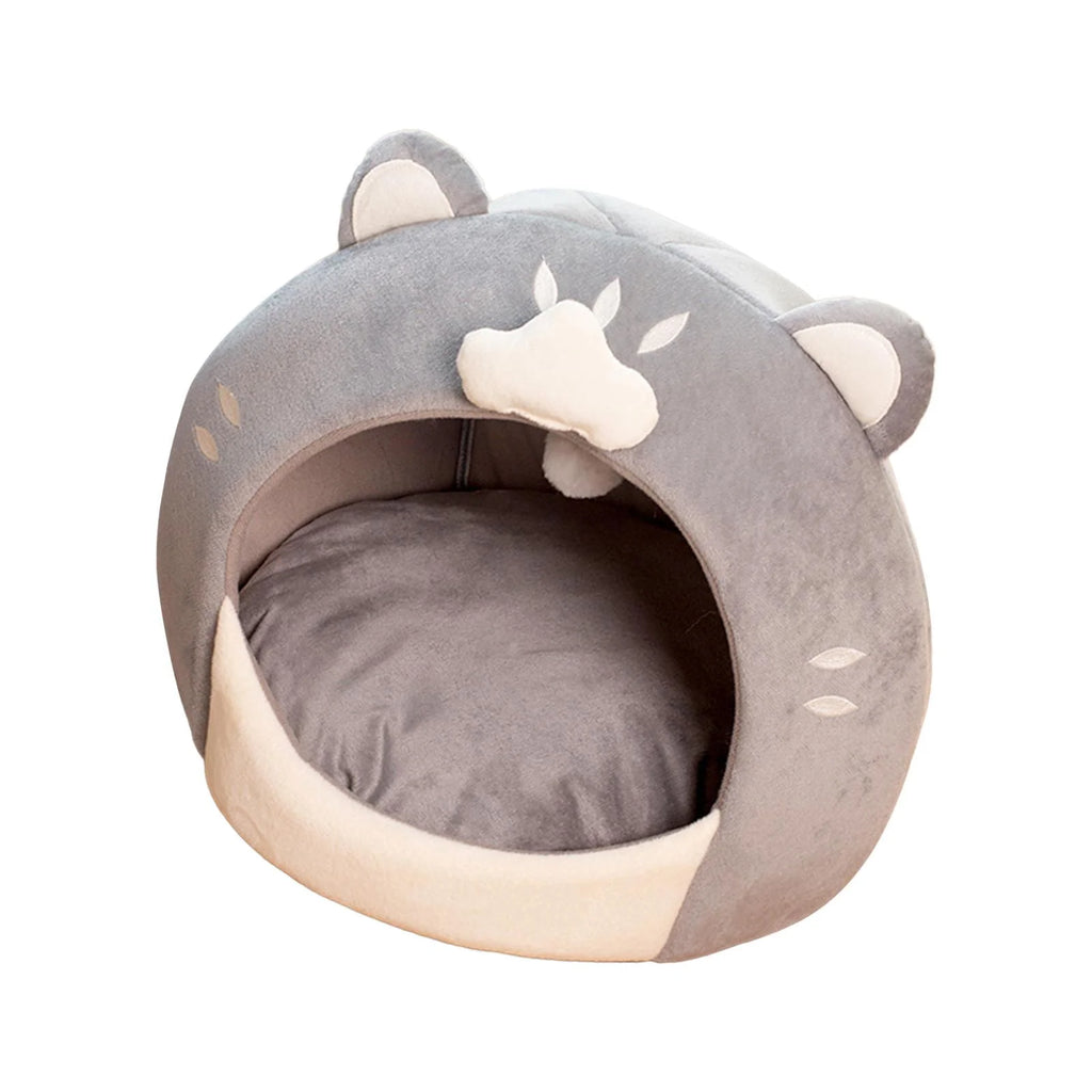 Cat Bed with Plush Ball Inner Cushion Machine Wash N228