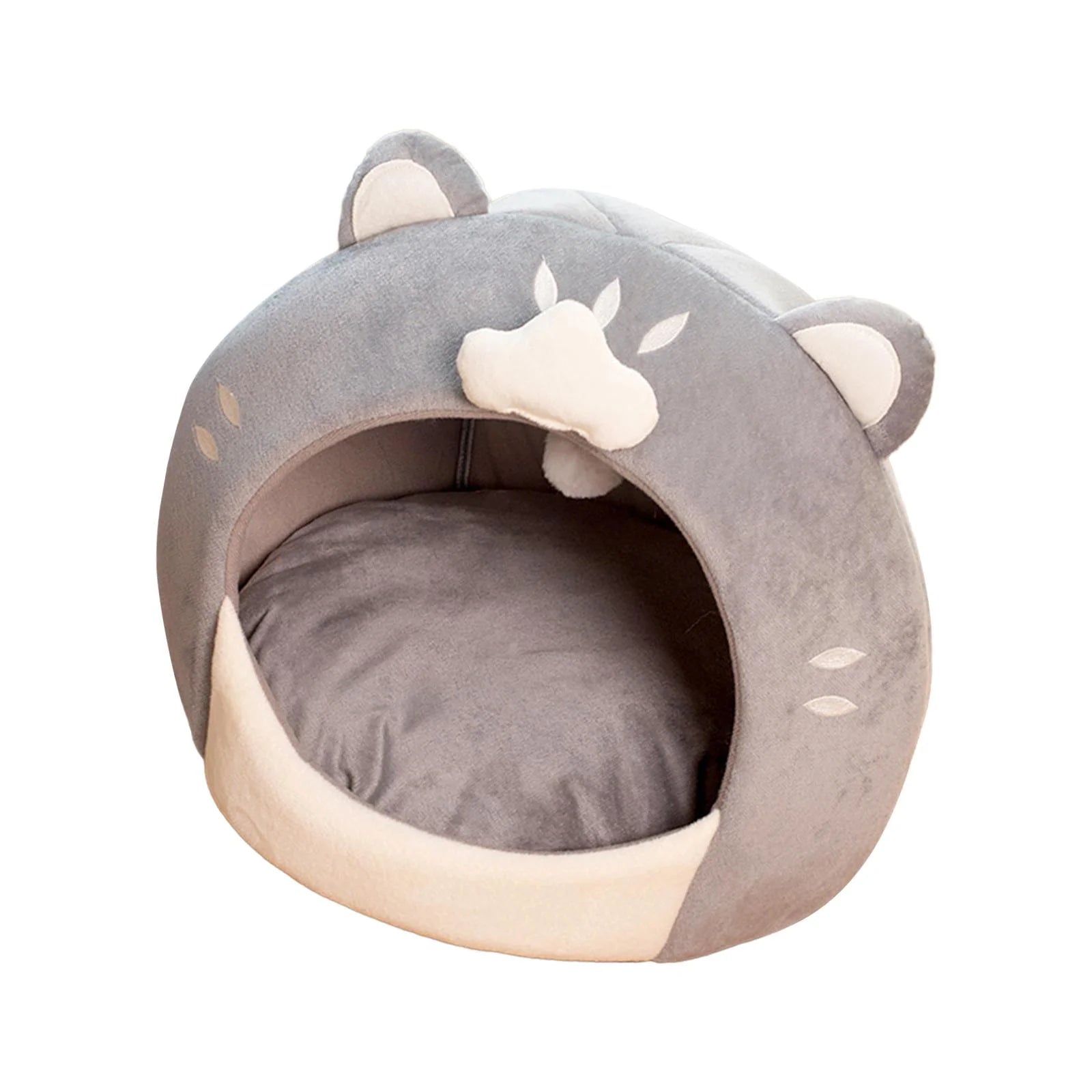 Cat Bed with Plush Ball Inner Cushion Machine Wash N228