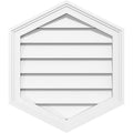 32x22W x 34x22H Vertical Peaked Surface Mount PVC Gable Vent Y78024