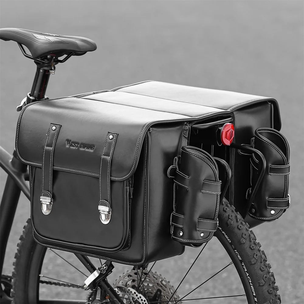 Retro Leather Bike Rear Bag N594