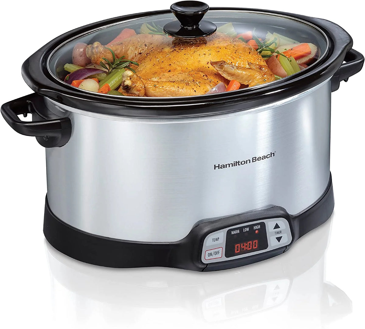 10 Quart Programmable Slow Cooker with Stovetop Safe Crock J760