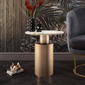 White Pedestal End Table Z3883