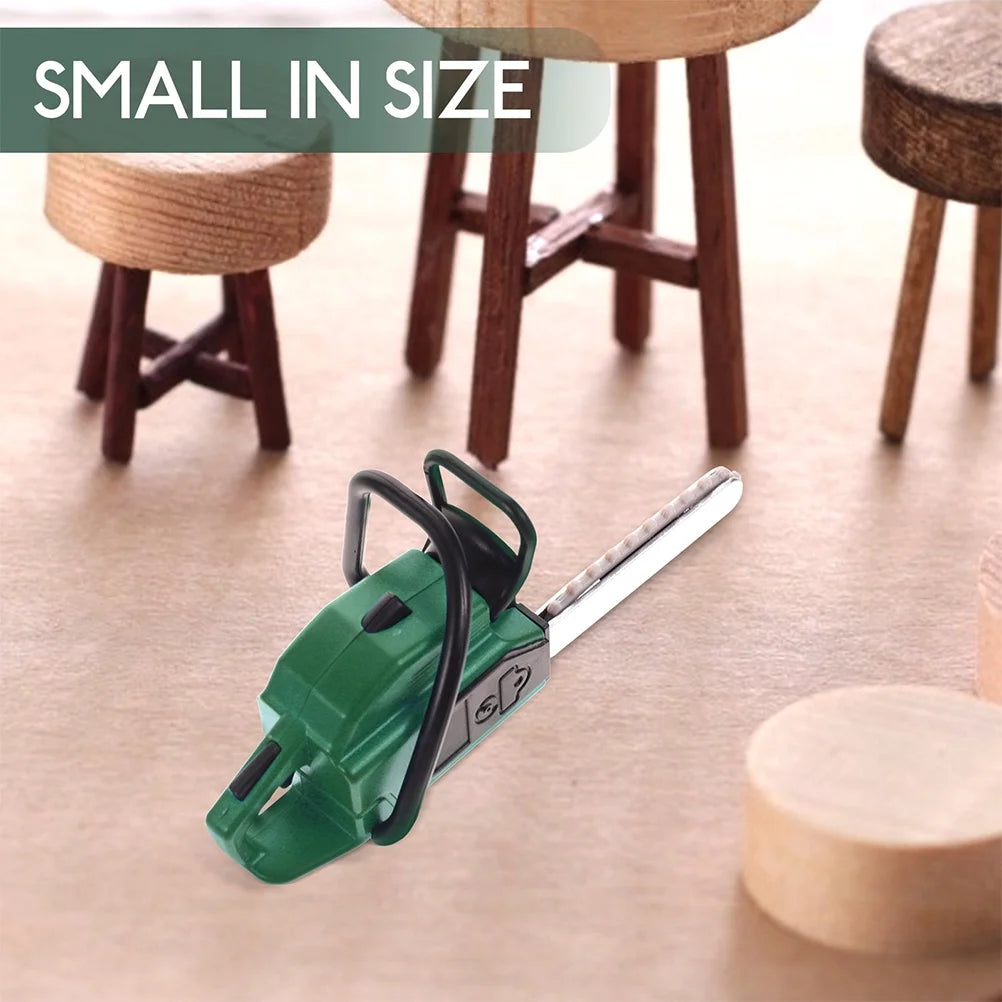 10 Pcs Dollhouse Chainsaw Ornament Models Miniature Toy Decorations U266304