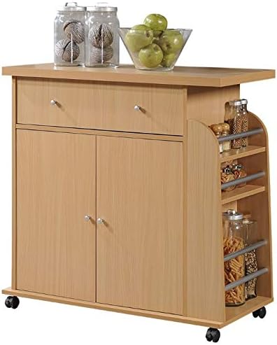 Kitchen Cart with Spice Rack in Beech E77398