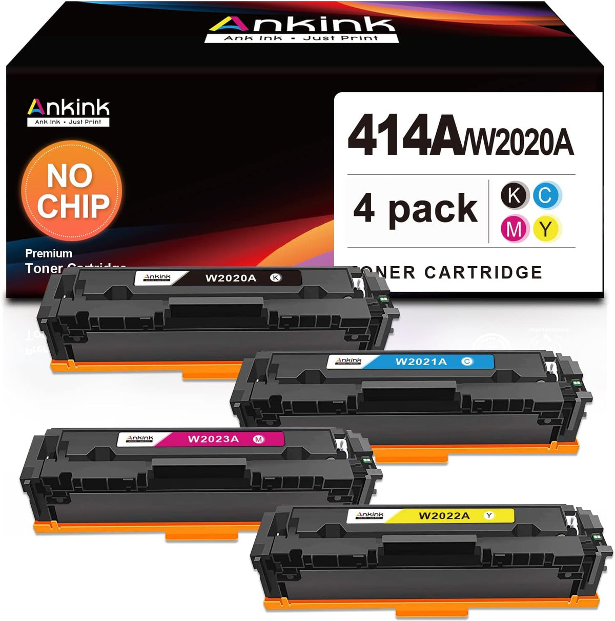 Compatible 414A Toner Cartridges 4-Pack for HP 414 Printer Ink P85059