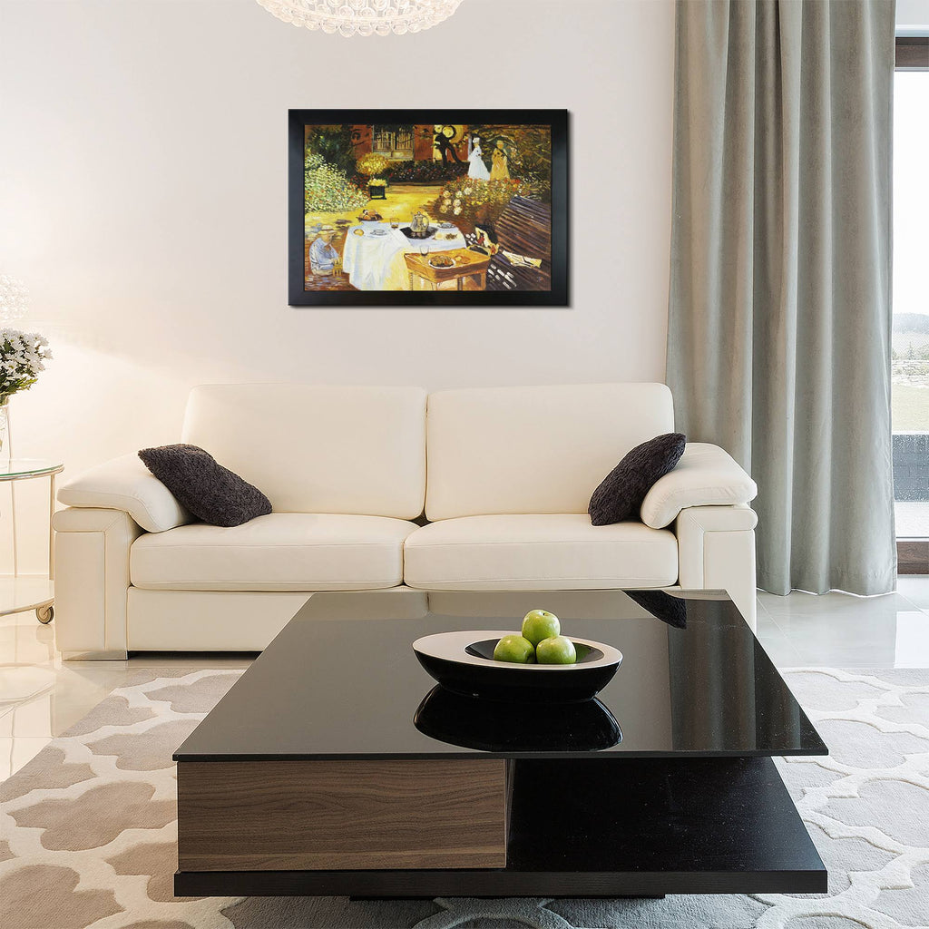 Large Hand Painted Oil Reproduction, Black N555