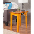 Caramel Latte Shaker Chair Side Table with Charger Z619