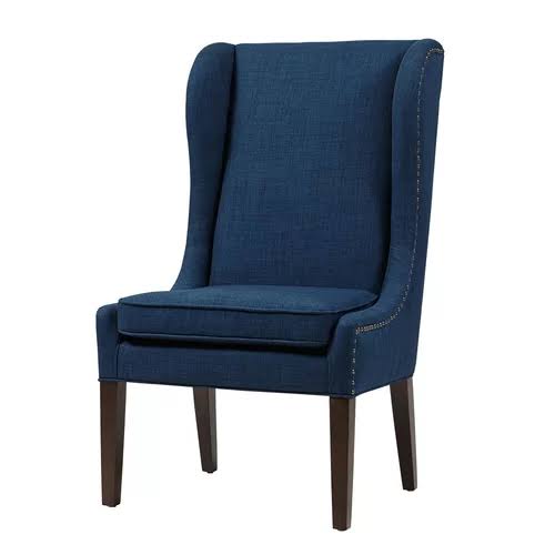 Charcoal Polyester Wingback Chair M691