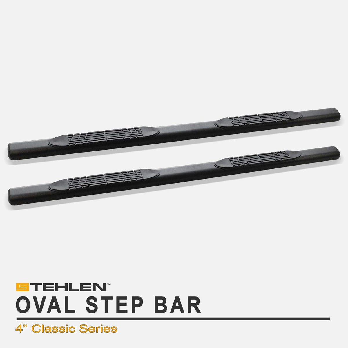 4 Oval Side Step Nerf Bars Matte Black M835