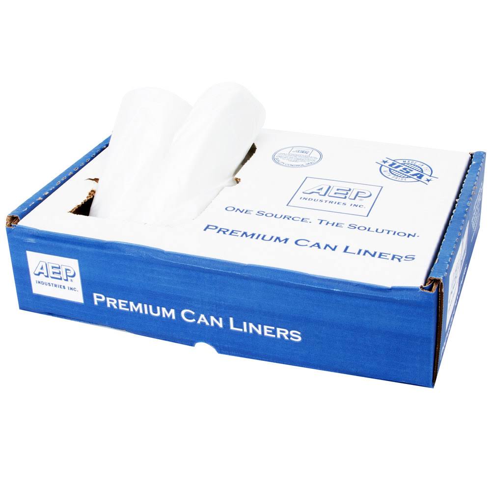 56 Gallon 1.2 Mil Clear Heavy Duty Trash Bag - 100/Case Z835794
