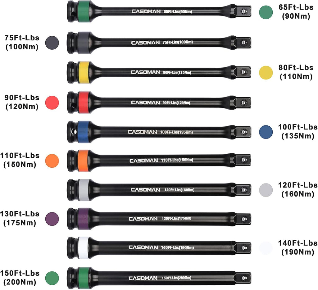 10 Piece 1/2" Drive Torque Extension Bar Set C6388
