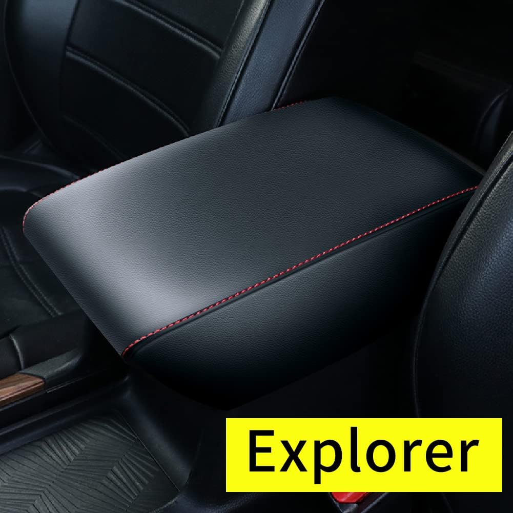 Black Faux Leather Car Center Console Cover Pack of 2 M226