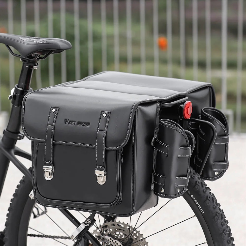 Retro Leather Bike Rear Bag N594
