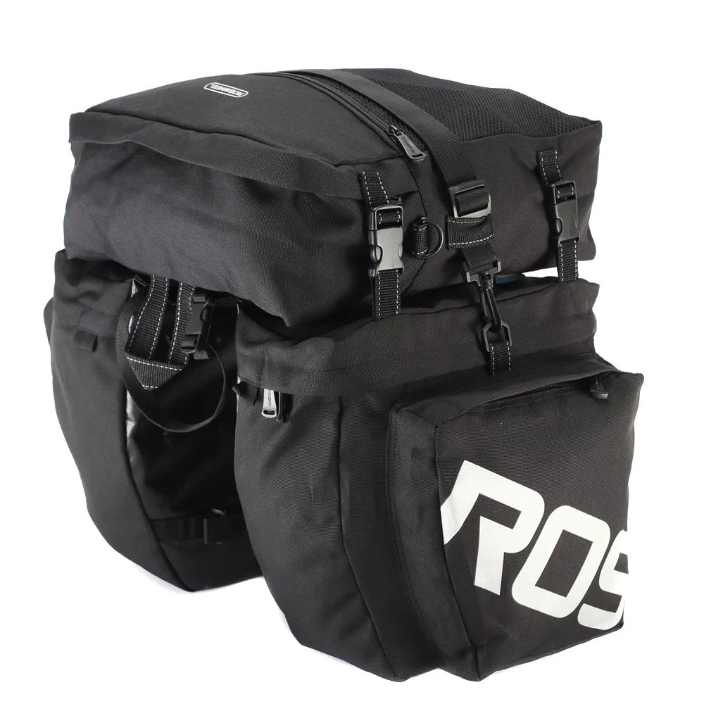 3 in 1 Multifunction Mountain Bike Bag Pannier Rear Seat Trunk Bag with Waterproof Rain Cover R502124