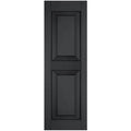 18 in. x 51 in. Exterior Real Wood Raised Panel Shutters Pair Black M742381