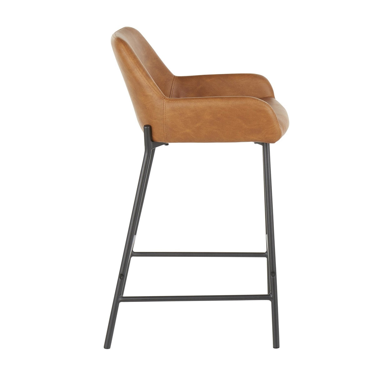 Set of 2 Faux Leather Counter Stools H617