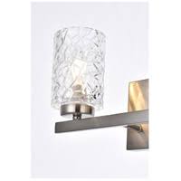 2 Lights Bath Sconce in Stain Nickel with Clear Shade W9061
