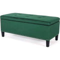 Rectangular Velvet Storage Ottoman Bench Footstool A5136