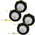 2-Inch Wide Polyester Wheel Strap with Ratchet, 3,333 Pound Working Load Limit, 4 Pack X39685
