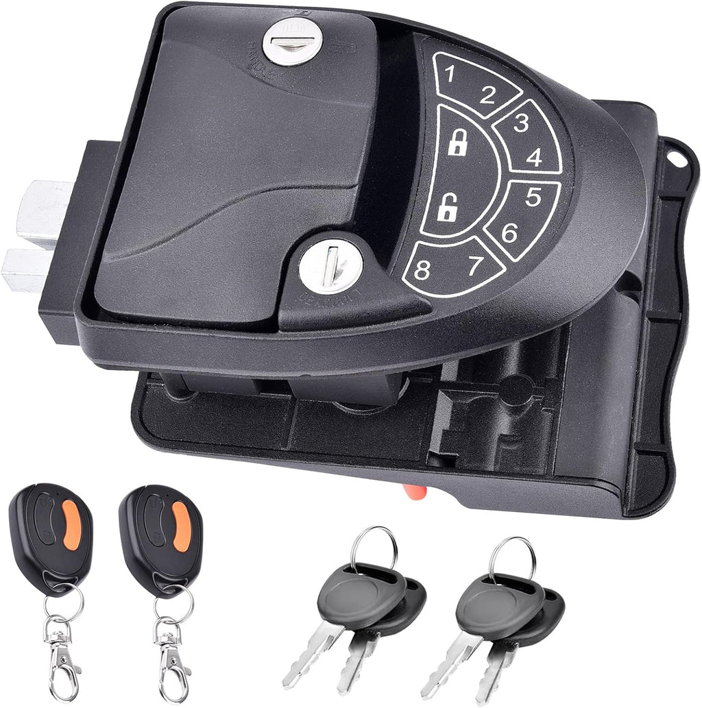 RV Keyless Entry Door Lock with Backlit Keypad and 2 Key Fobs, Pack of 2 U78381