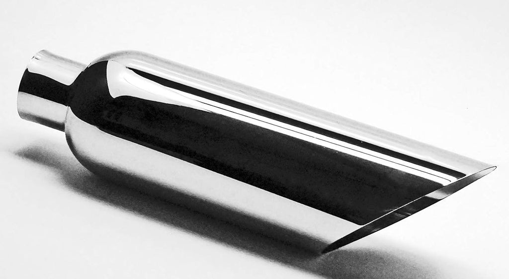 Chrome Slant Exhaust Tip 2.25" Inlet 5.00" Outlet 24.00" Long U56371