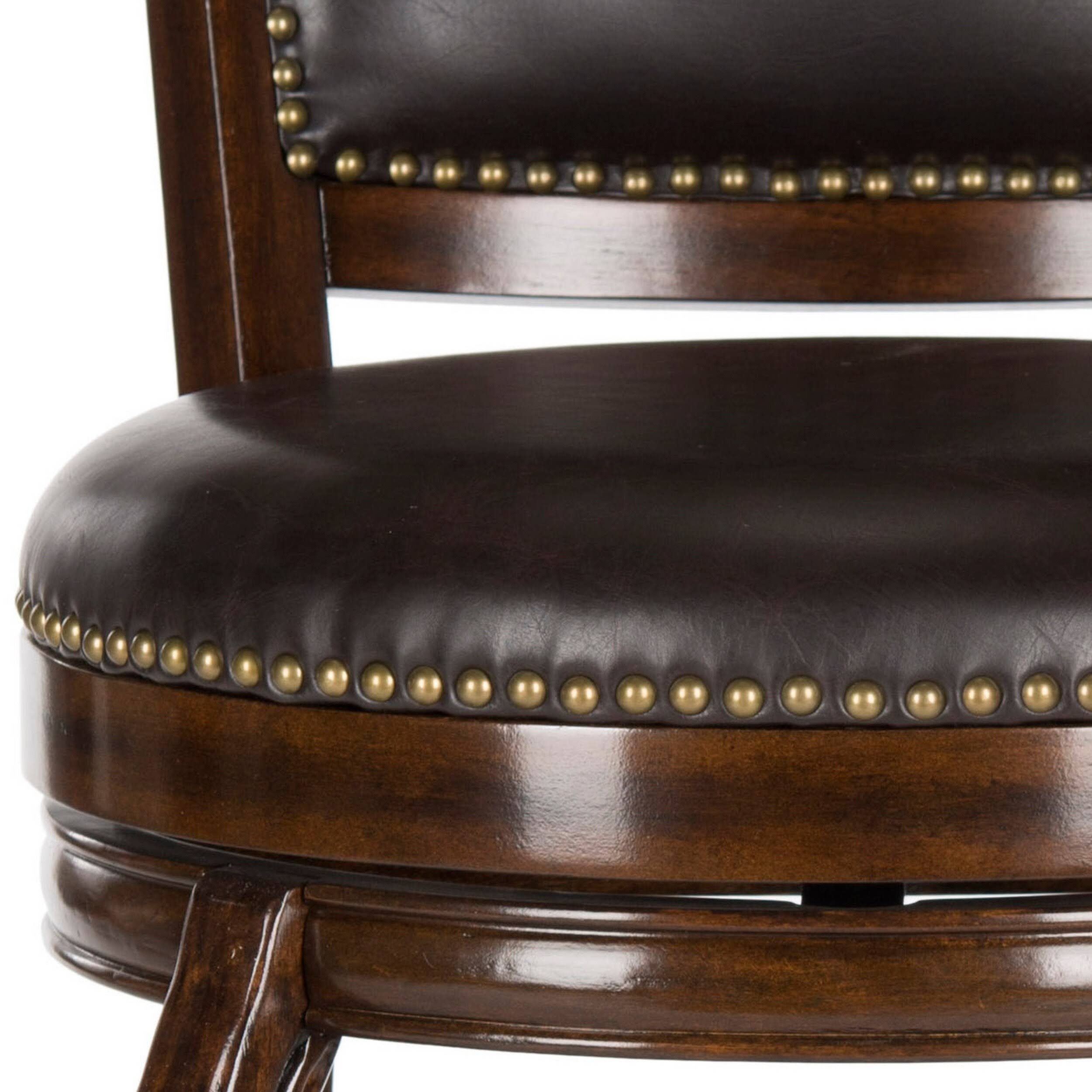 Espresso Brown Swivel Bar Stool O916002
