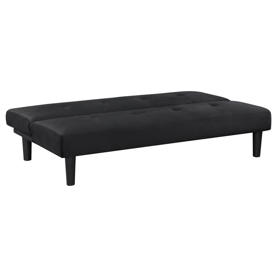Black Upholstered Tufted Convertible Sofa Bed Z5049