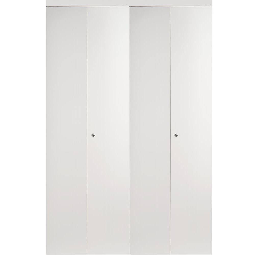 White Solid Core MDF Interior Closet Bi-Fold Door with Matching Trim T1732