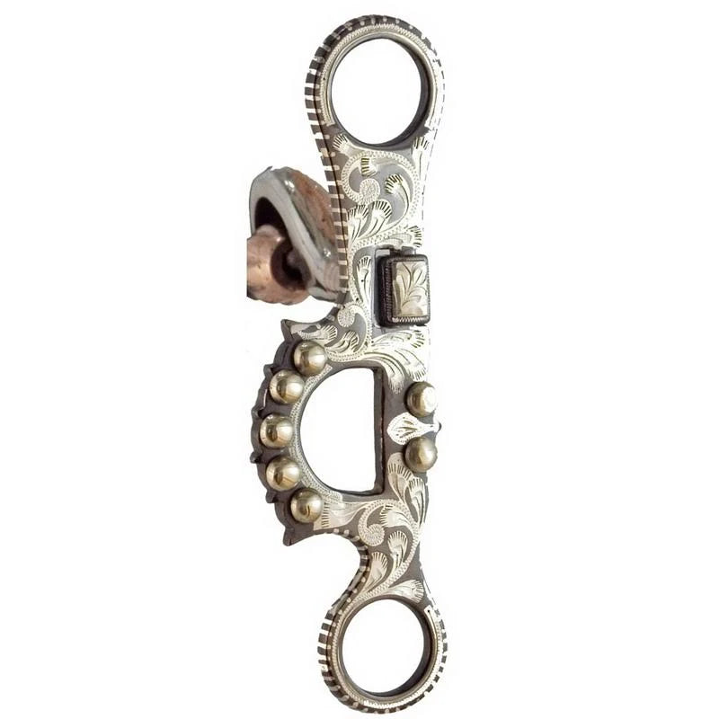 5 in. Engraved Silver Show Bit with Salinas Mouth Piece K84866