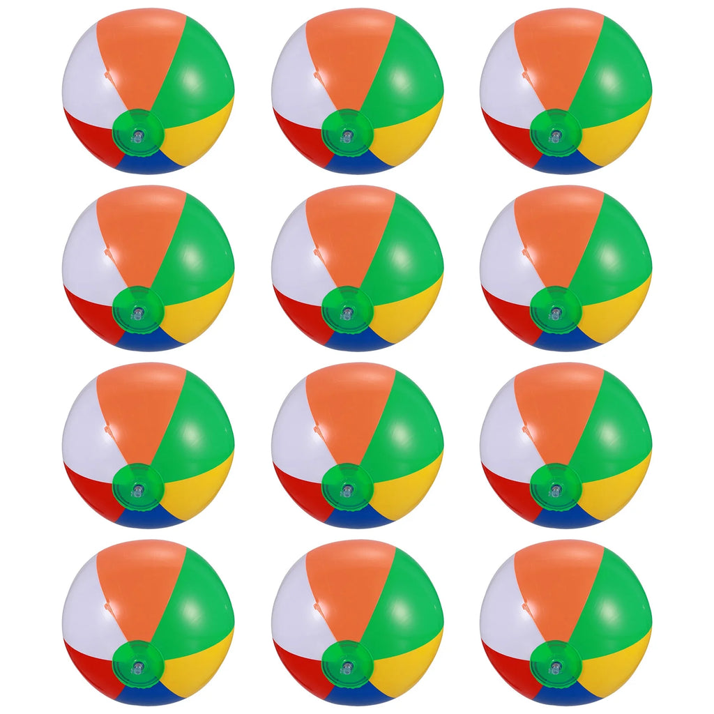 12 Pcs Inflatable Beach Balls Pool Toys R1936