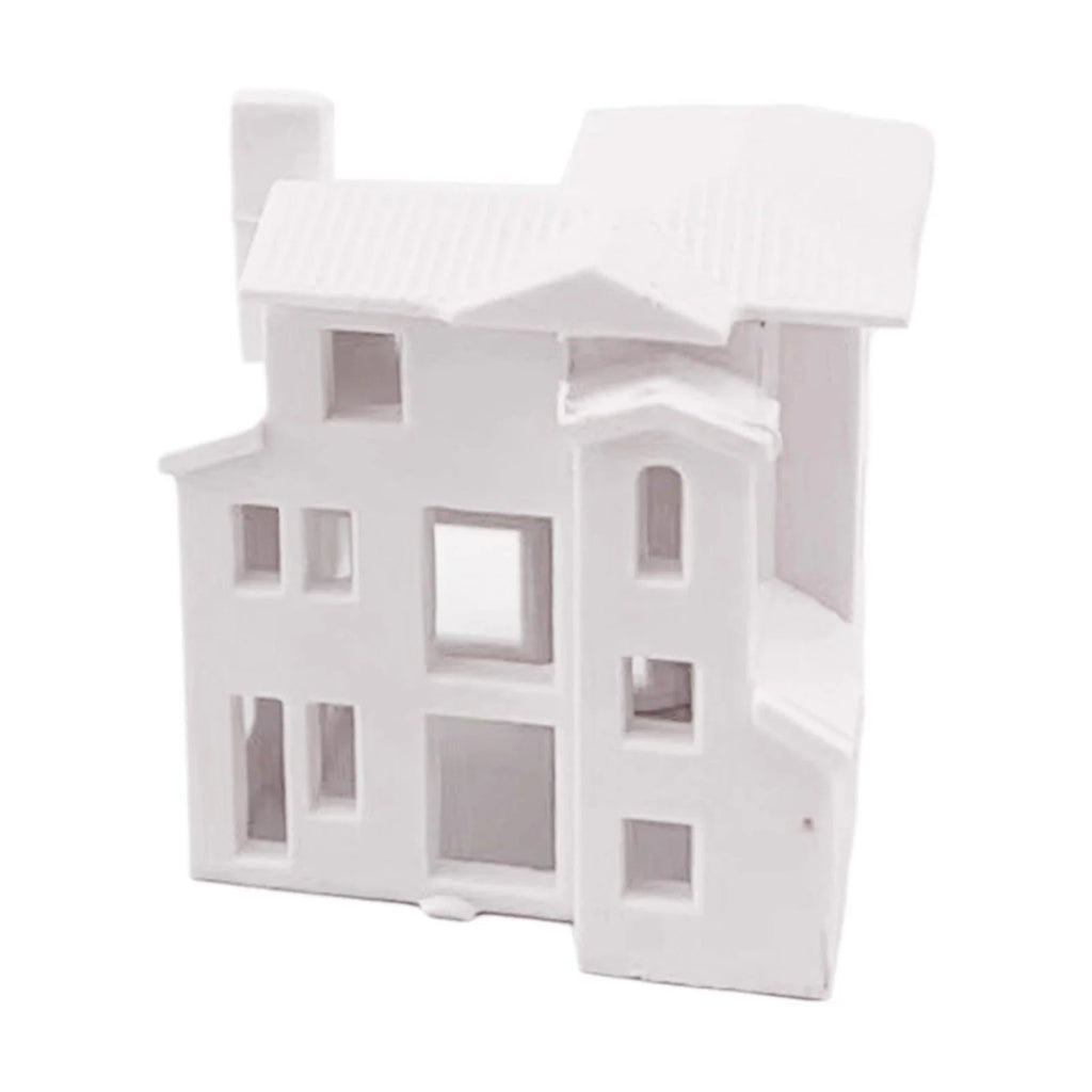 Miniature Dollhouse Scenes Building Train Unpainted House Decoration P2018