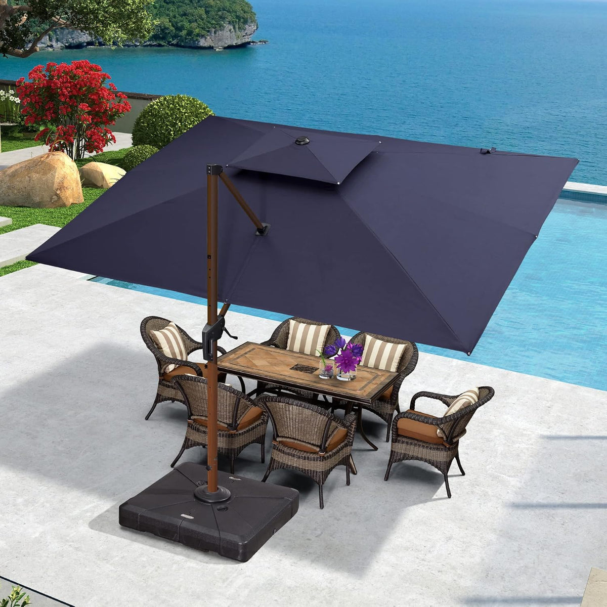 Beige Cantilever Patio Umbrella M789508