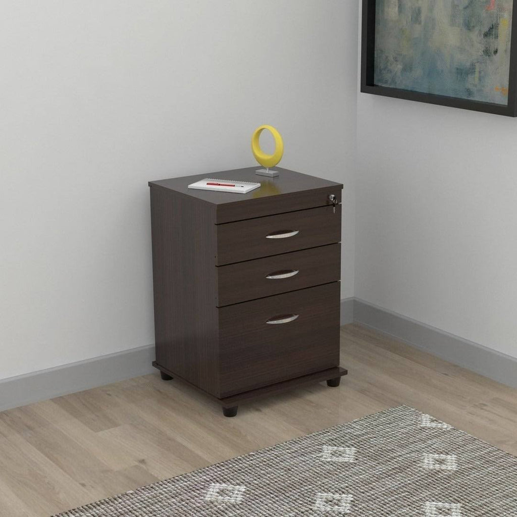 3-Drawer Espresso File Cabinet N26055