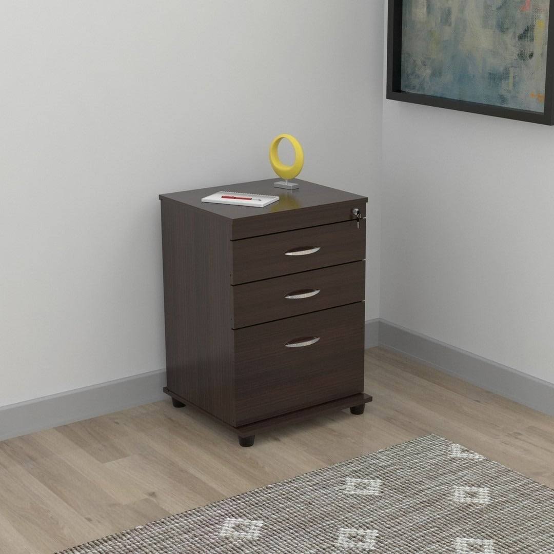 3-Drawer Espresso File Cabinet N26055