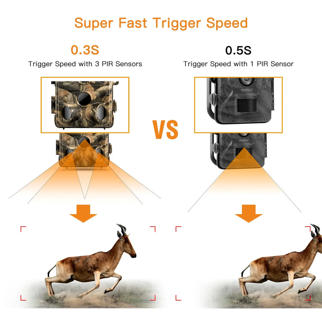 1080P Waterproof Game Camera with Night Vision and SD Card Z1624