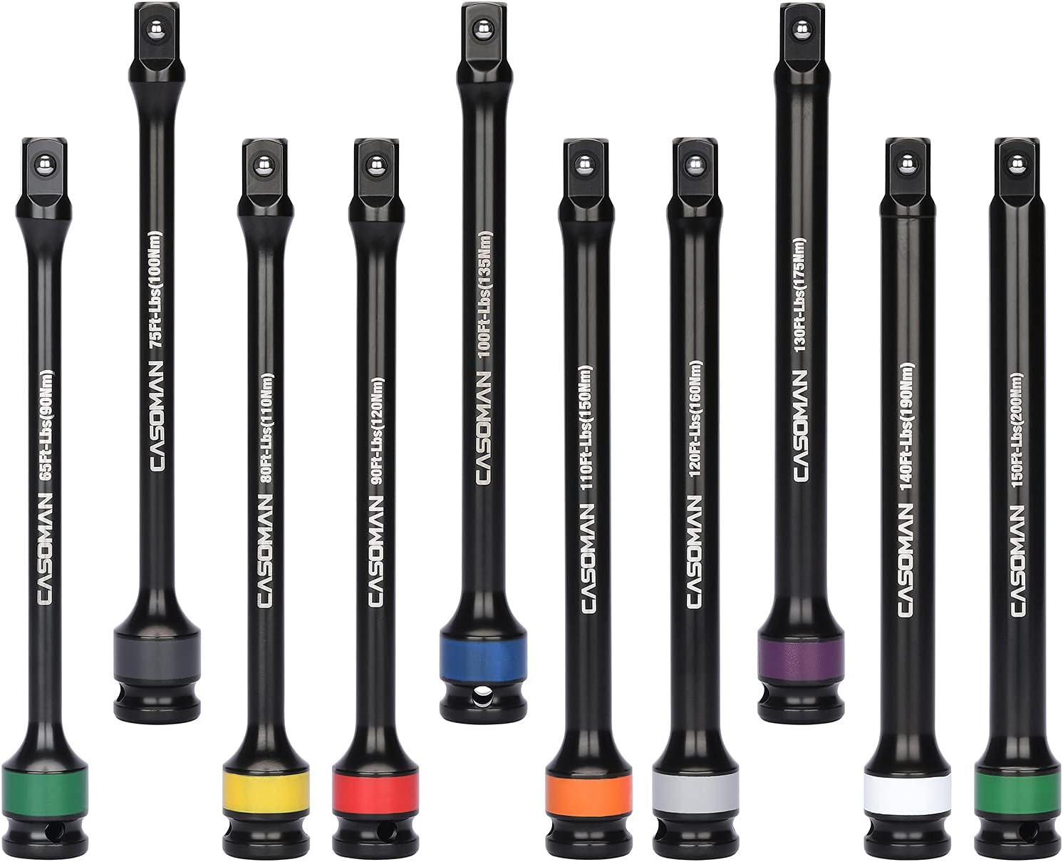 10 Piece 1/2" Drive Torque Extension Bar Set C6388