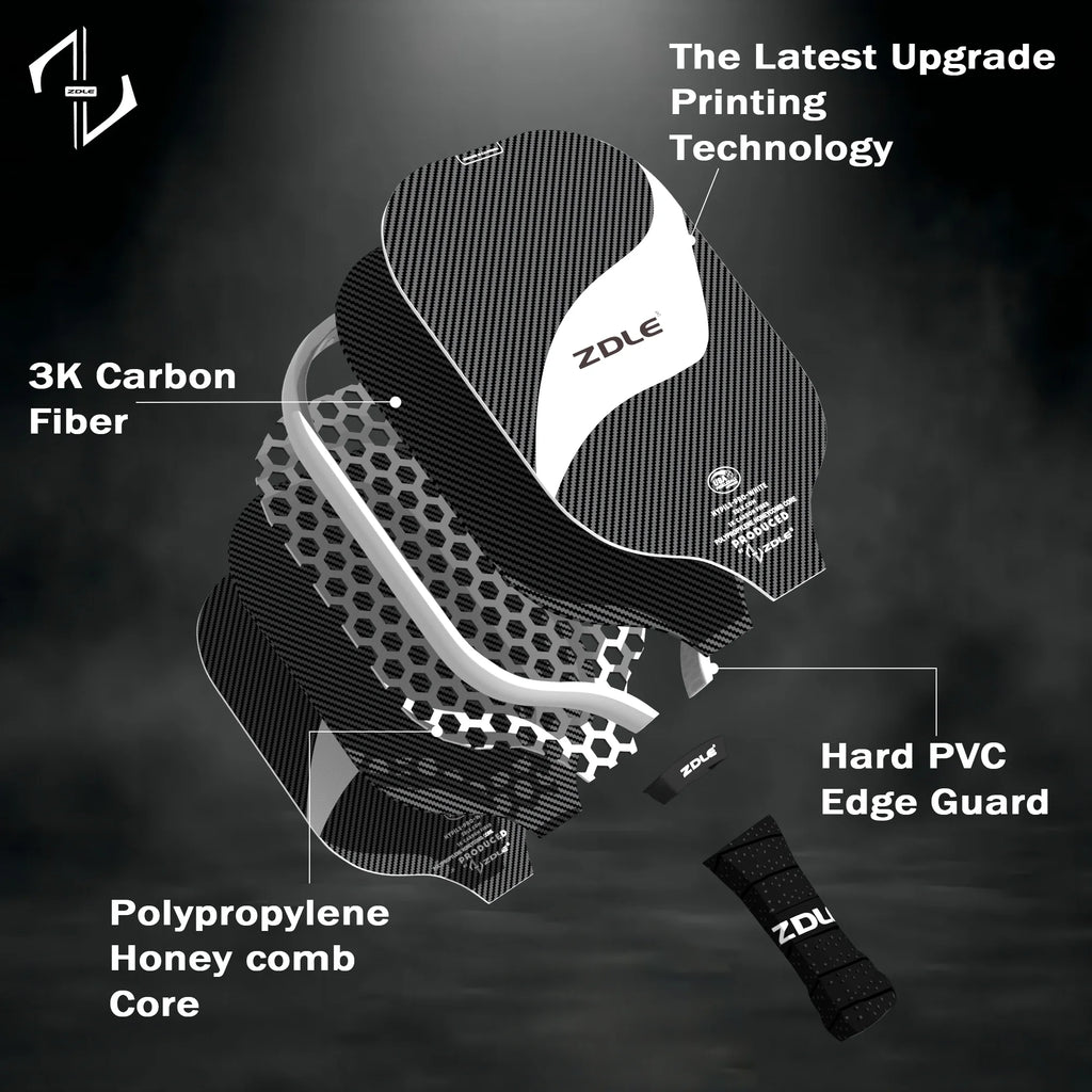 Graphite Pickleball Paddle Set with 3K Carbon Fiber Polymer Honeycomb Core R57450