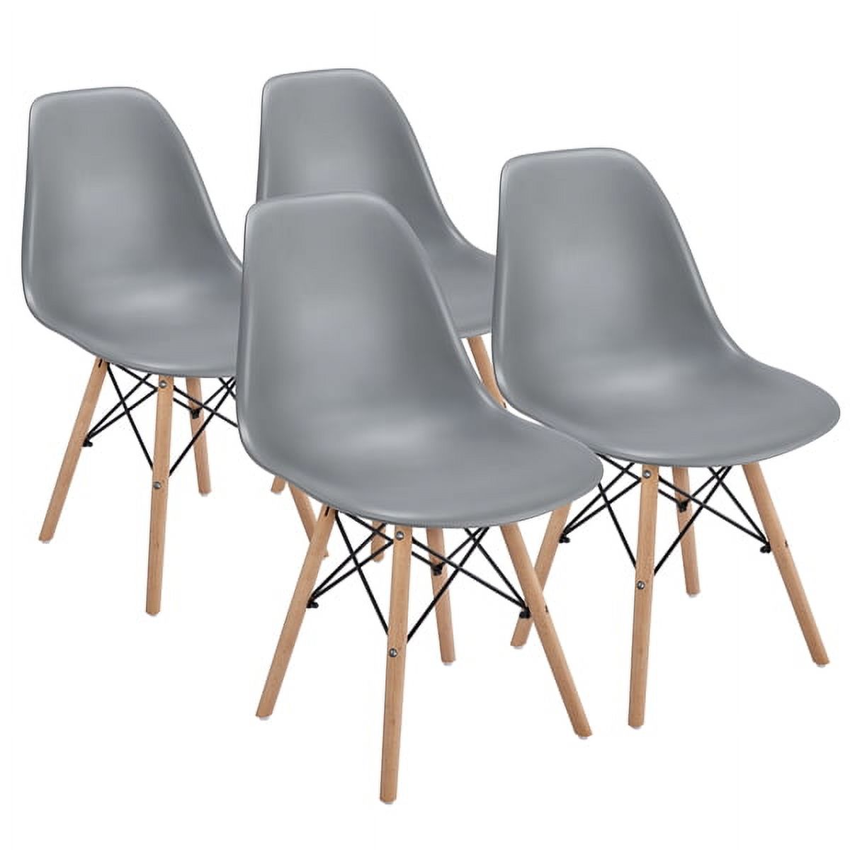 Gray Set of 4 Beech Wood Dining Chairs G5368