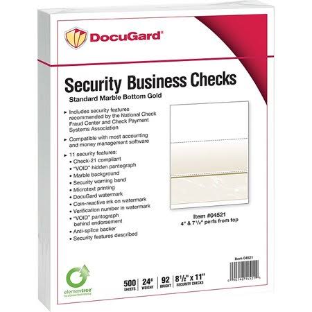 Gold 24 lbs. Security Check Paper, 2500/Case T78779